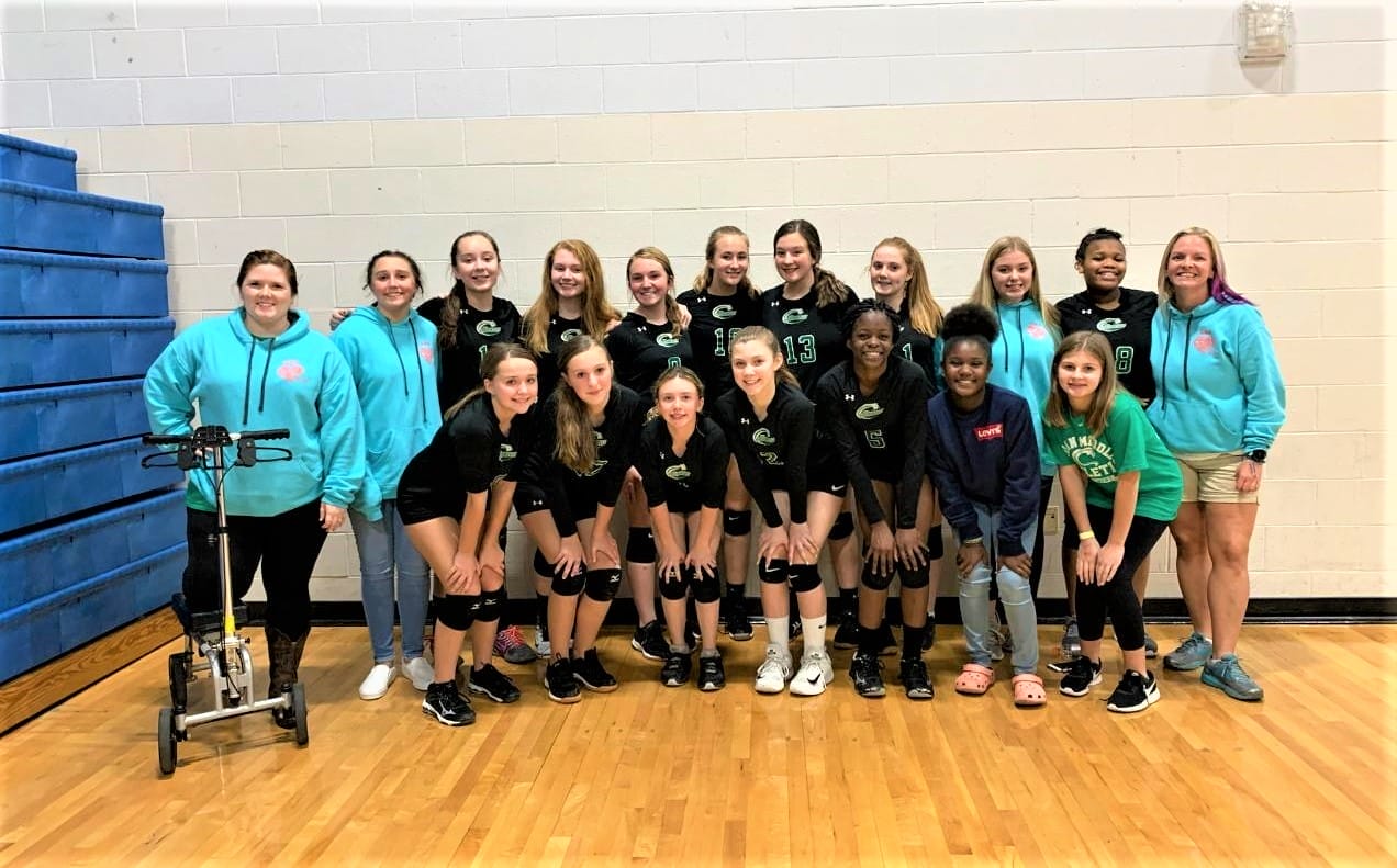 Dunn claims share of middle school volleyball title