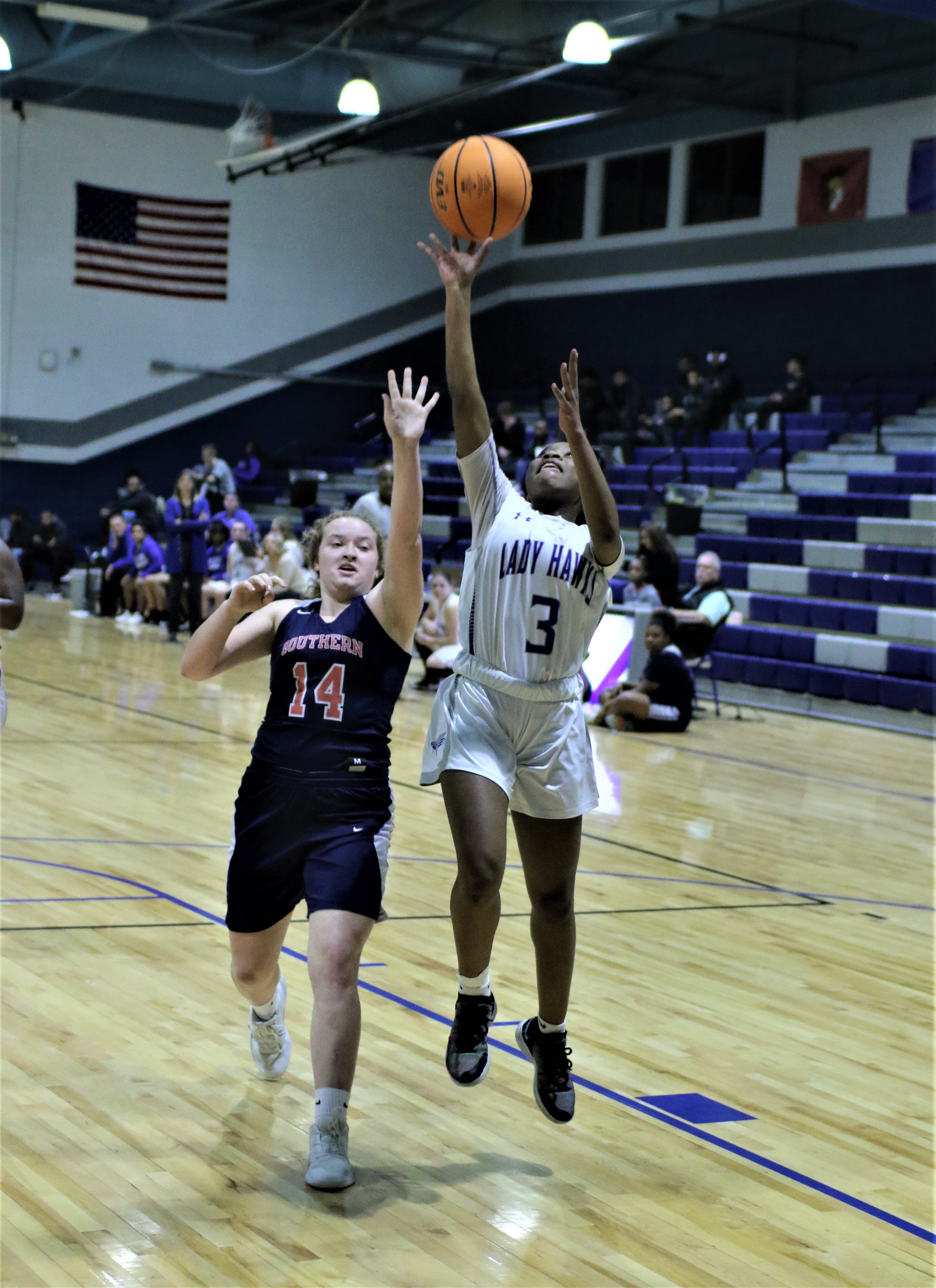 Lady Hawks turn  back Southern Lee, 35-31