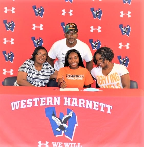 Shamaree Brown of Western to cheer at Campbell