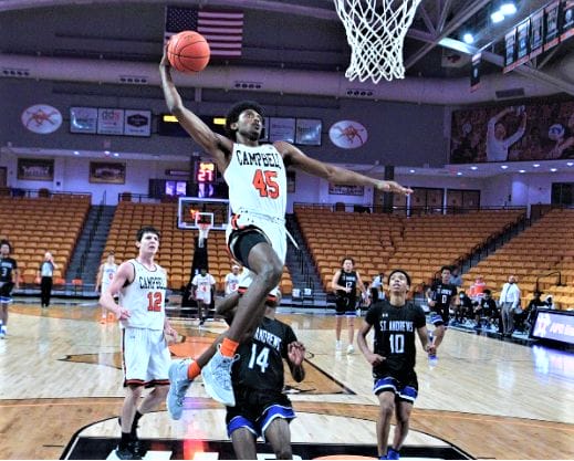 Camels cruise in hoops opener