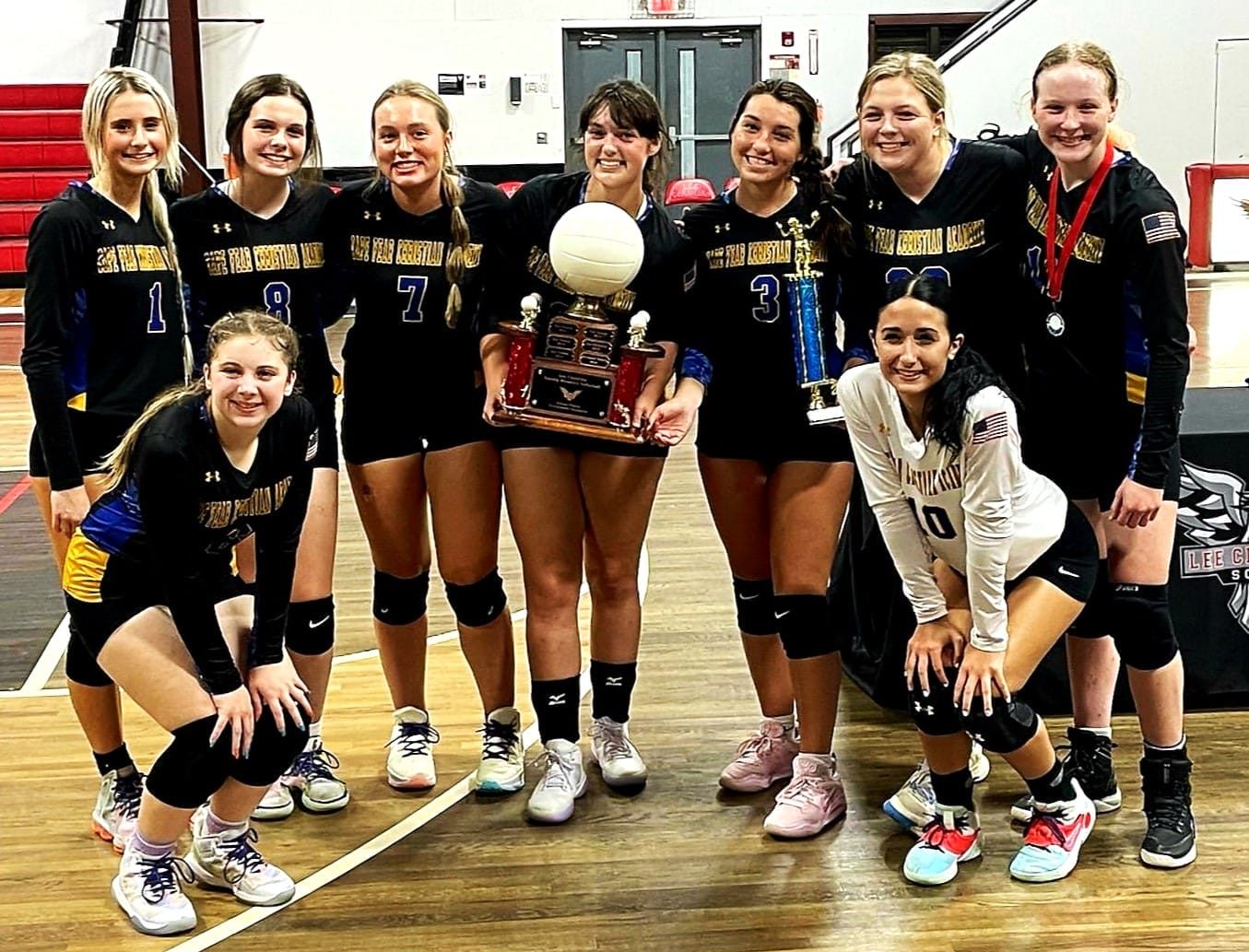 CFCA sweeps Crossroads in volleyball Friday, varsity takes Falcon Invitational on Saturday