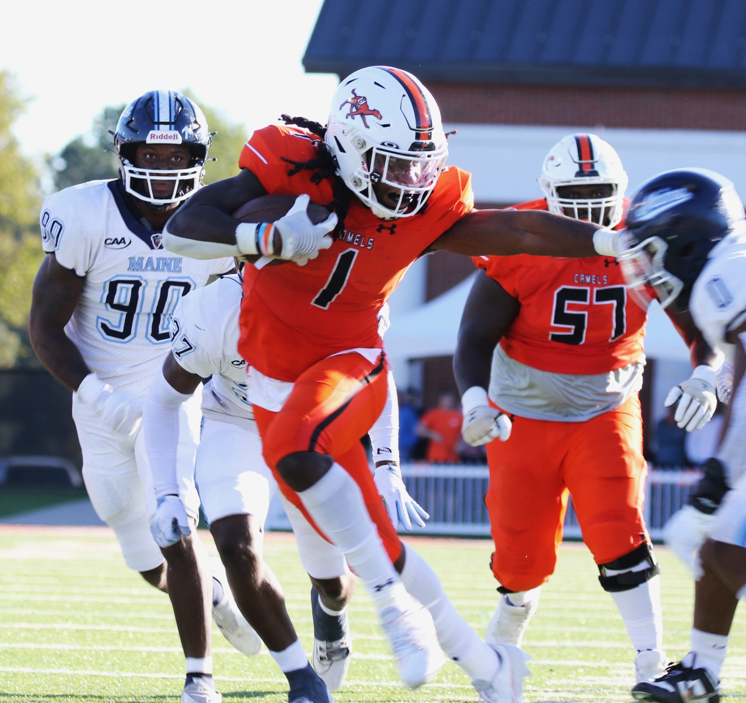 Camels turn back Maine, 34-28, at Homecoming