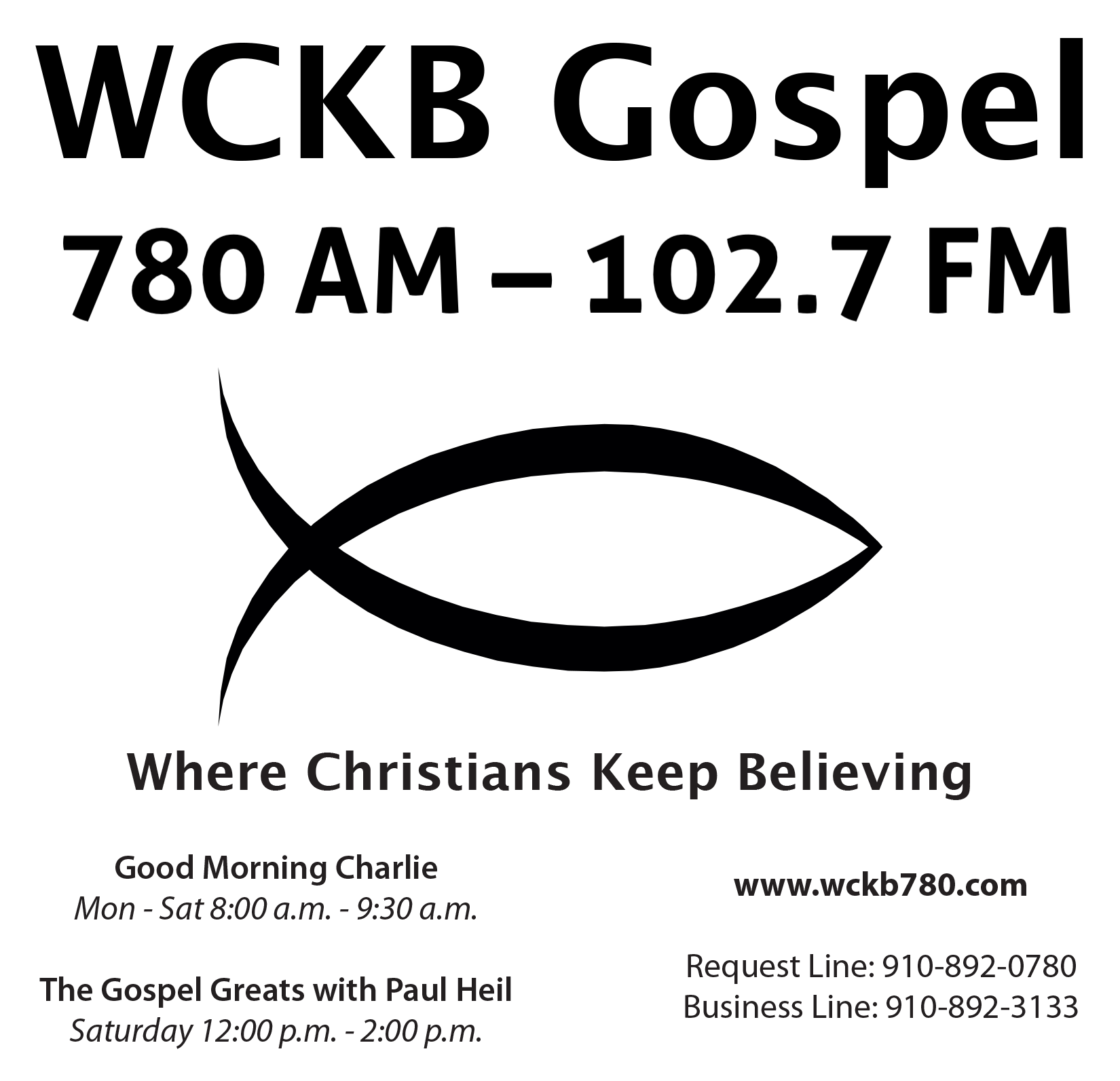 WCKB Gospel 780 AM - 102.7 FM