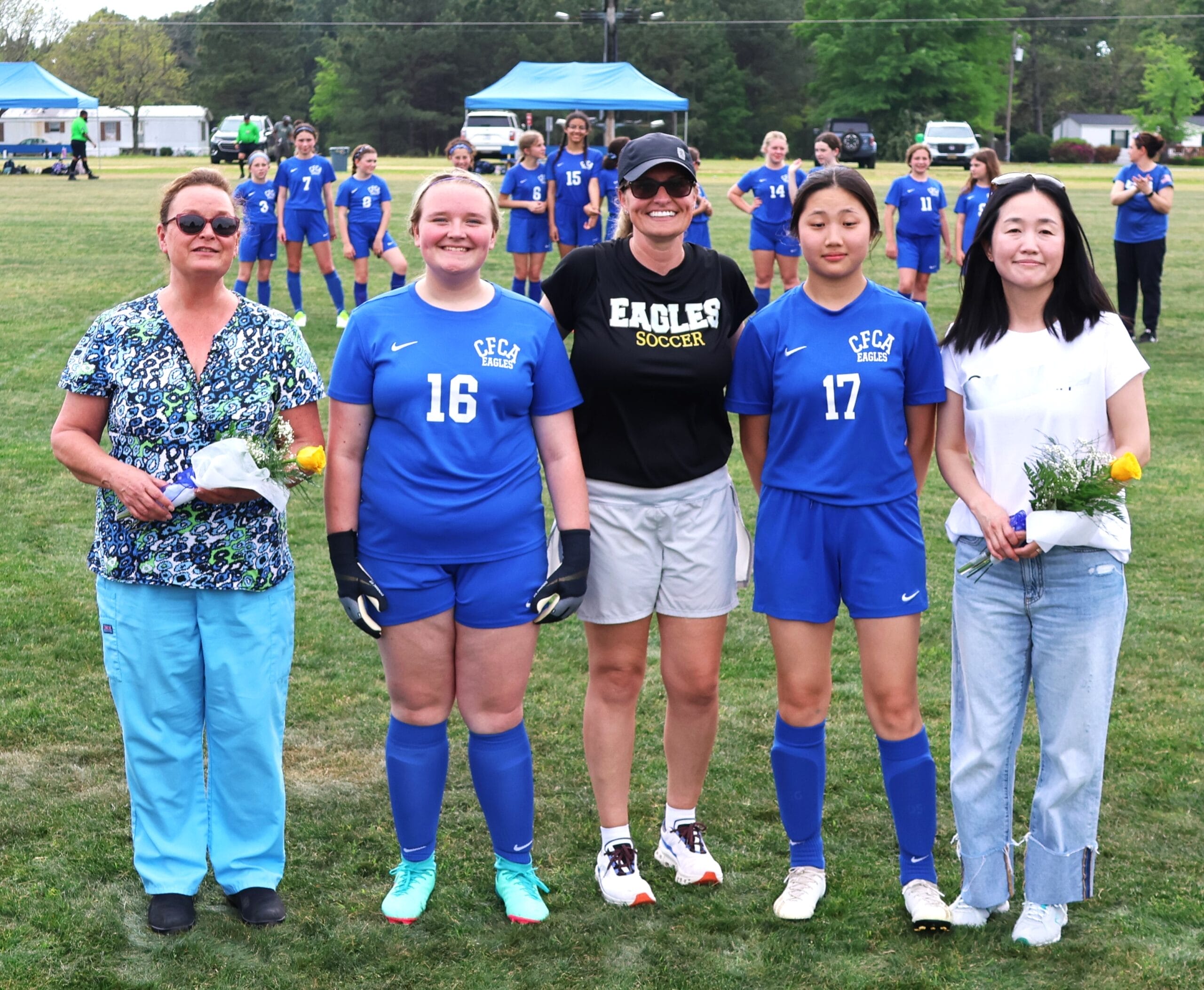 Middle school girls soccer recognizes eighth-graders